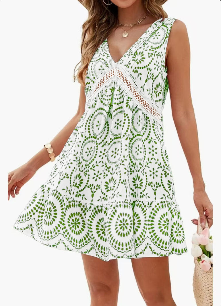 Femme Robe de plage à imprimé floral bohème Chic und Stil