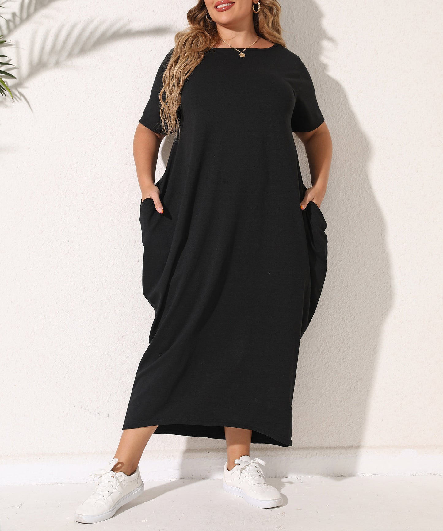 Femmes Grande Taille Robe Maxi Décontractée Chic und Stil