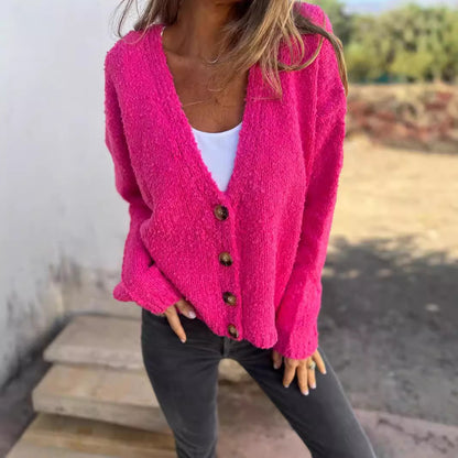 Dames Gilet en tricot confortable avec détails de boutons Chic und Stil