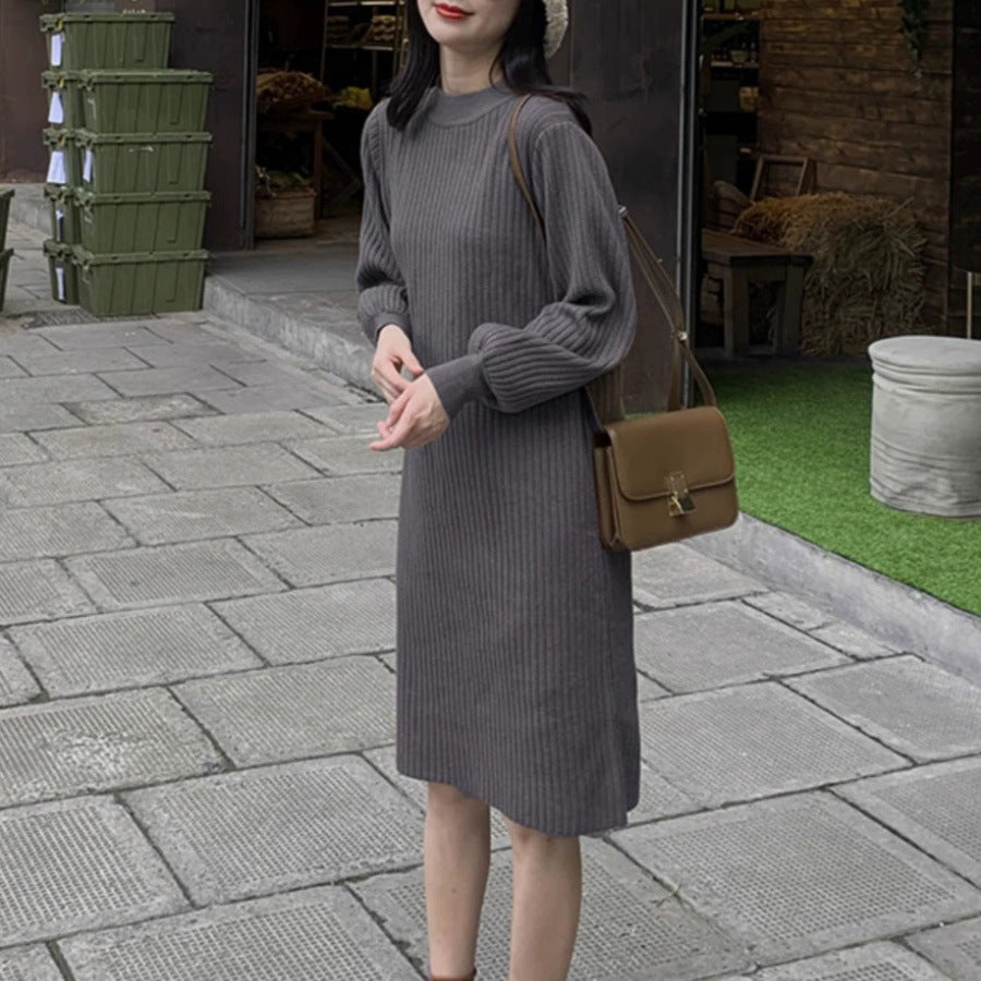 Robe en tricot élégante pour femmes avec design en côtes verticales Chic und Stil