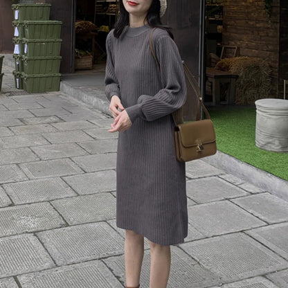Robe en tricot élégante pour femmes avec design en côtes verticales Chic und Stil