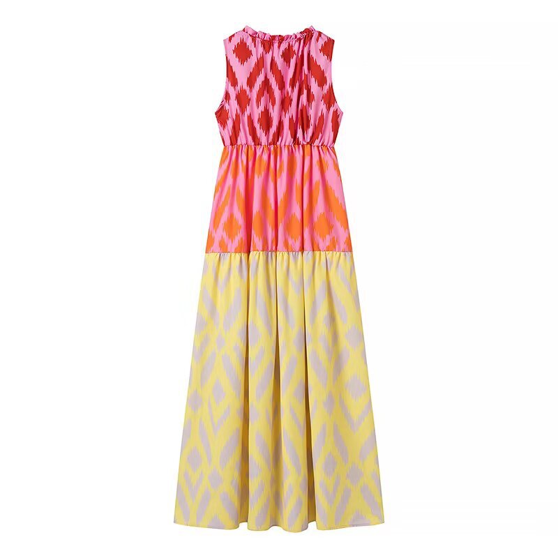 Robe maxi pour femmes avec motif coloré et coupe décontractée Chic und Stil