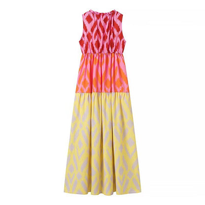 Robe maxi pour femmes avec motif coloré et coupe décontractée Chic und Stil