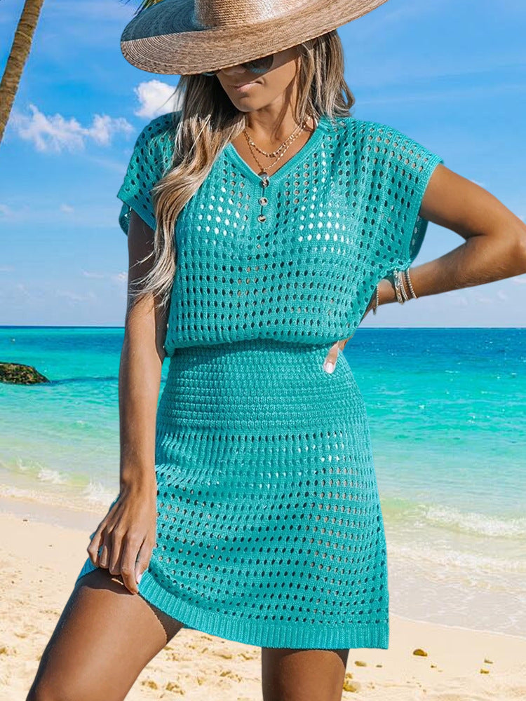 Robe de plage aérienne pour femmes avec un design en filet à la mode Chic und Stil