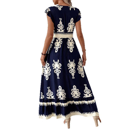 Femmes Robe Maxi Imprimé Bohémien Chic und Stil