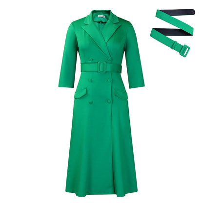 Robe trench pour femmes avec ceinture cintrée et détails luxueux Chic und Stil