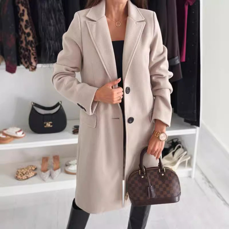 Ladies Elegant Coat for Women with Modern Design Stripes Chic and Style