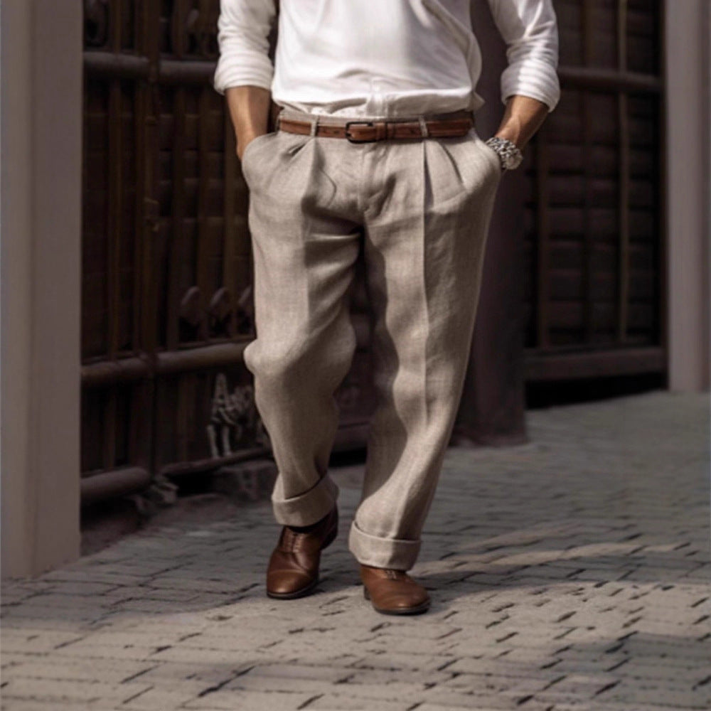 Elegant linen pants for men with a classic cut and breathable properties Chic and Style