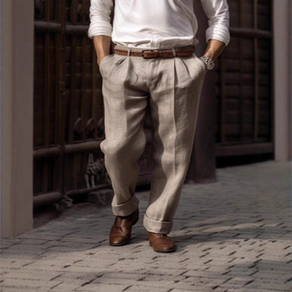 Elegant linen pants for men with a classic cut and breathable properties Chic and Style