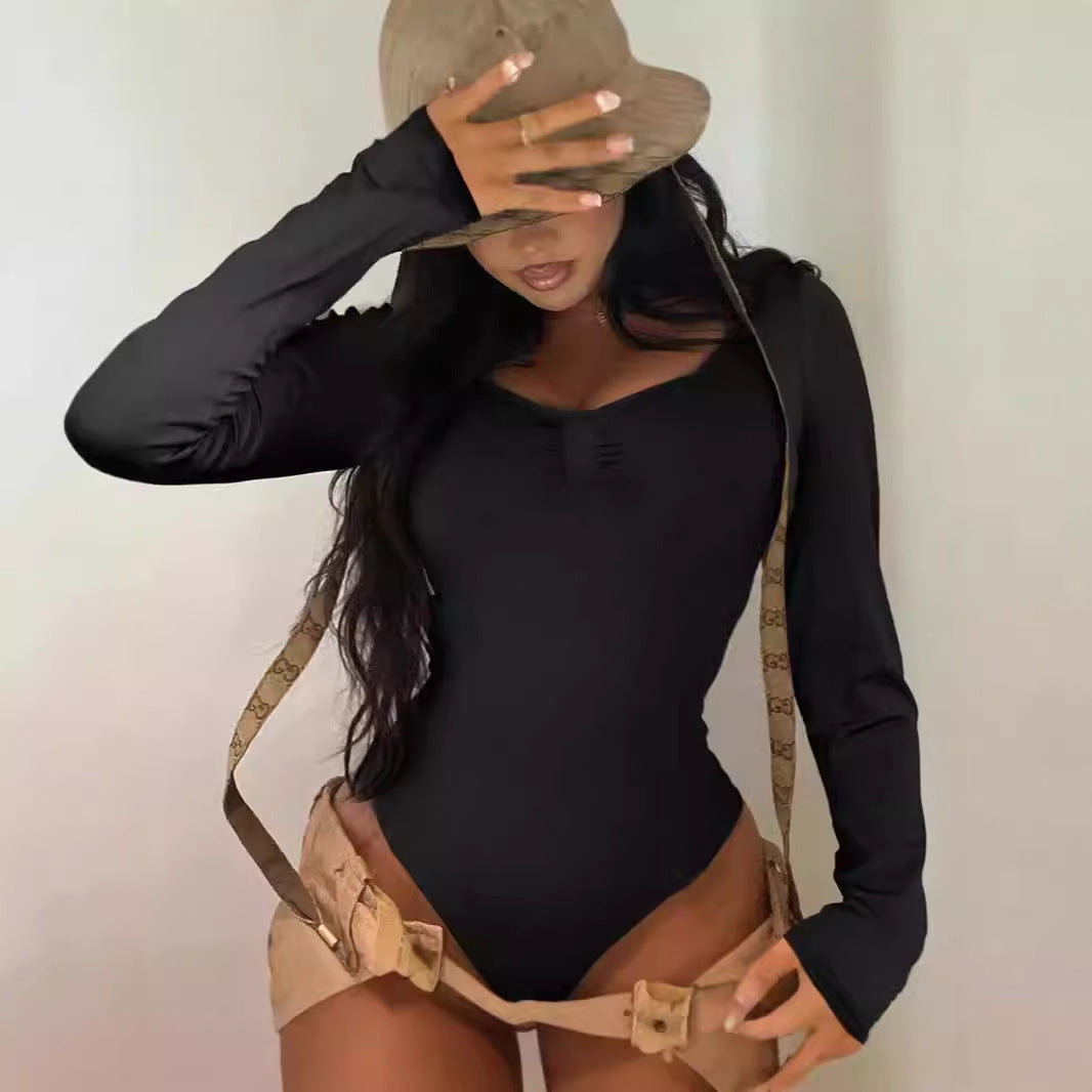 Body à manches longues élégamment coupé pour femmes avec détails en dentelle Chic und Stil