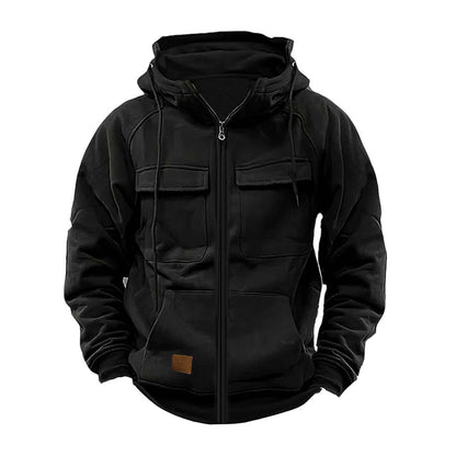 Functional jacket for men with hood and large pockets Chic and Style