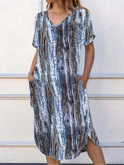 Robe de plage pour dames avec coupe généreuse et poches latérales Chic und Stil