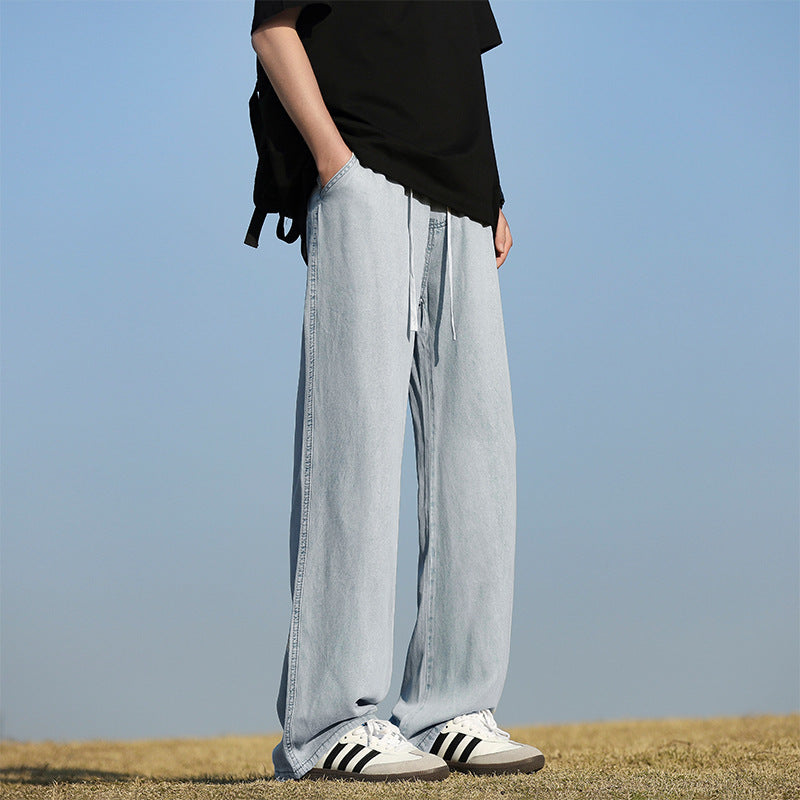 Casual and comfortable denim pants for men with adjustable waist Chic and Style