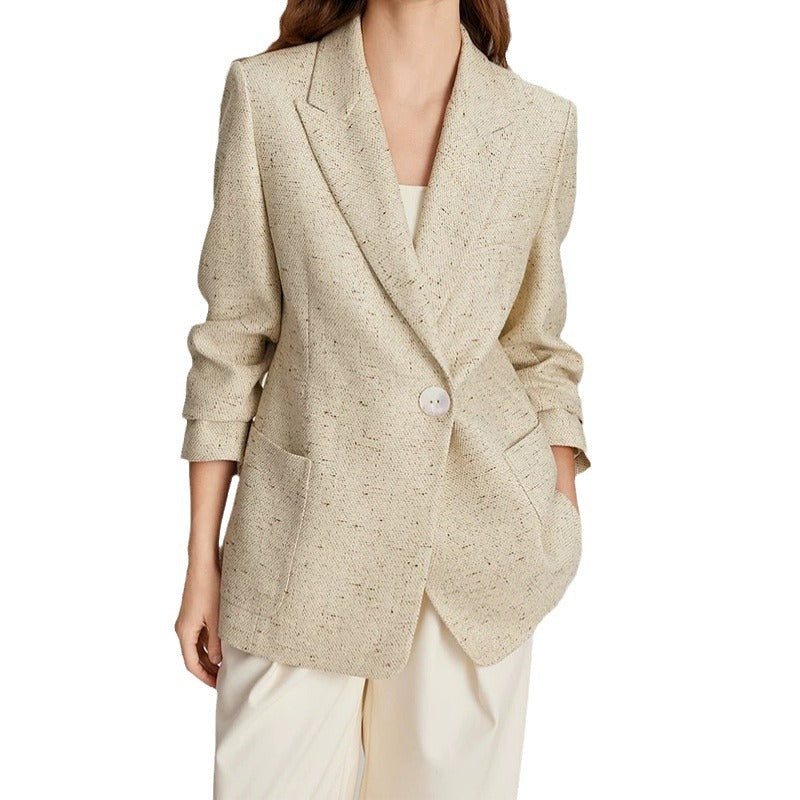 Blazer texturé surdimensionné pour femmes Chic und Stil