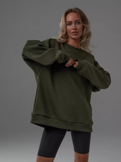 Dames pull-over surdimensionné confortable avec coupe décontractée Chic und Stil