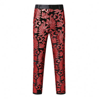 Elegant sequin pants for men with floral design Chic and Style