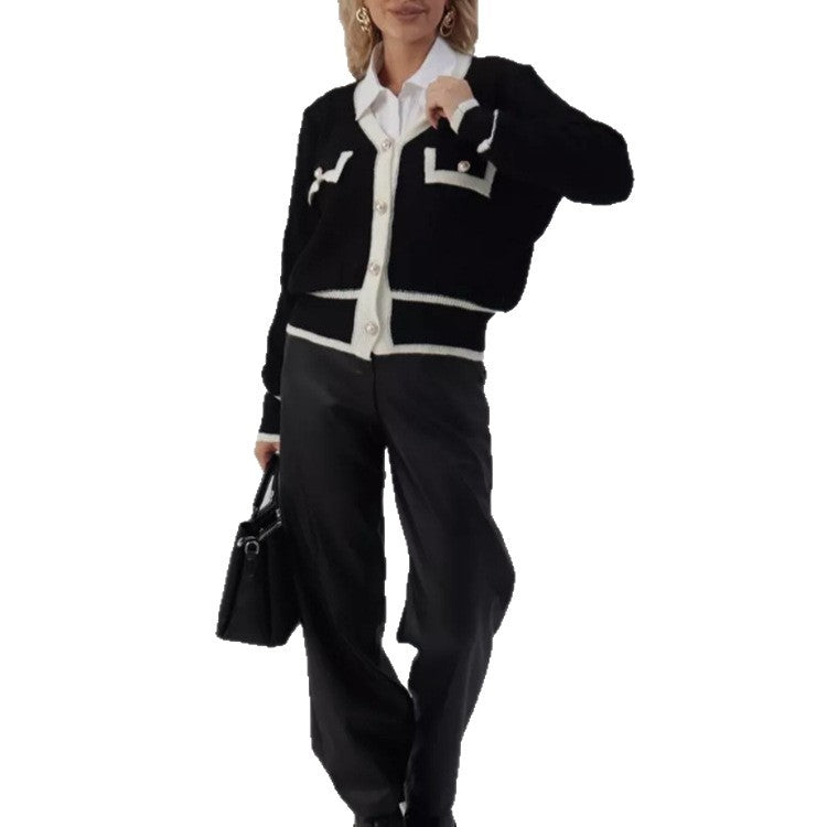 Dames cardigan à la mode avec des boutons en nacre Chic und Stil