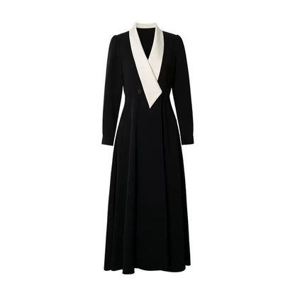 Robe enveloppante élégante pour femmes à manches longues avec détail ceinturé Chic und Stil