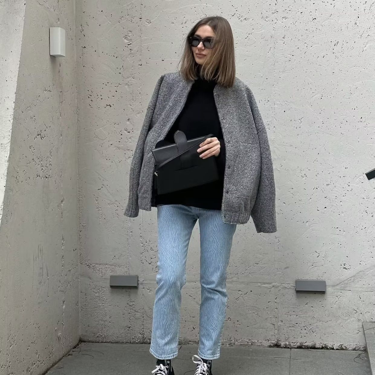 Ladies oversized casual jacket made of high-quality fabric Chic and Style