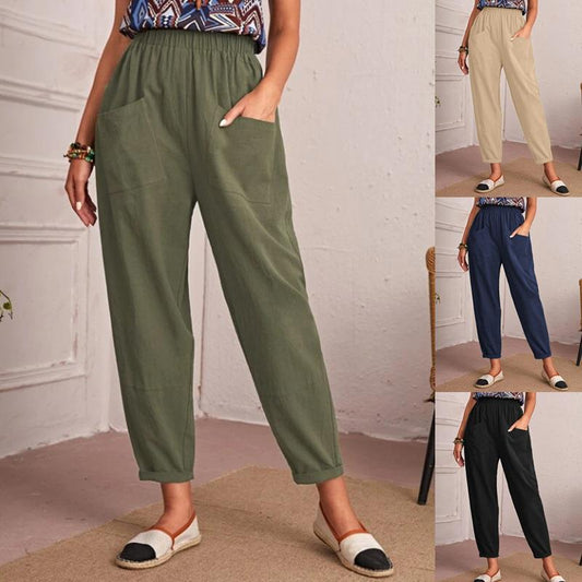 Pantalon confortable pour dames avec taille élastique et poches pratiques Chic und Stil