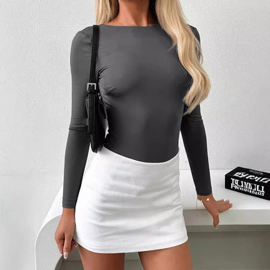 Dames body à manches longues cintré Chic und Stil