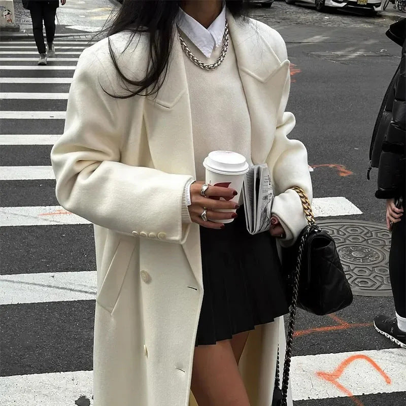 Women Elegant and Fluid Wide Pants with Matching Blazer Chic and Style