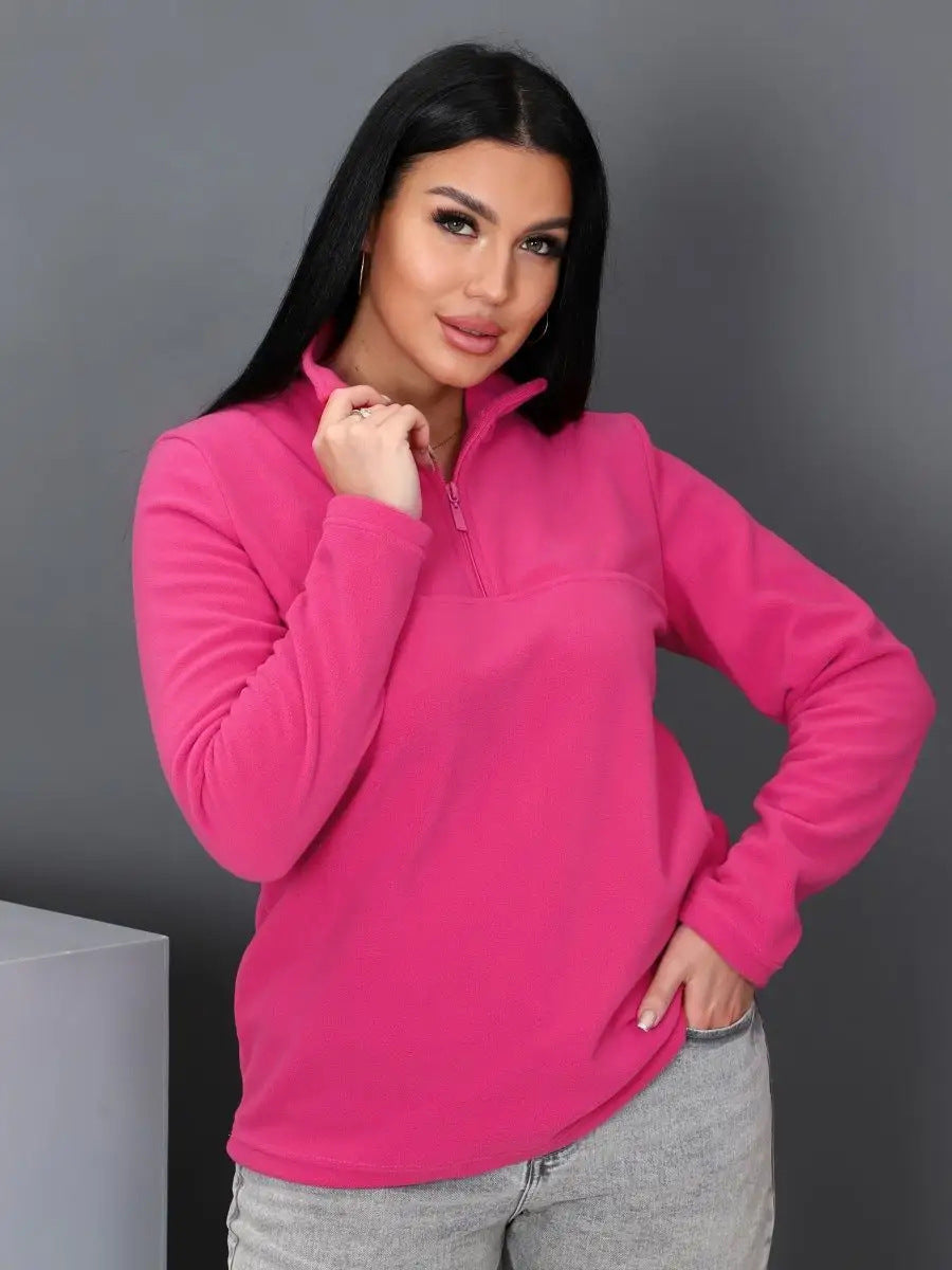 Dames pull en polaire avec col montant Chic und Stil