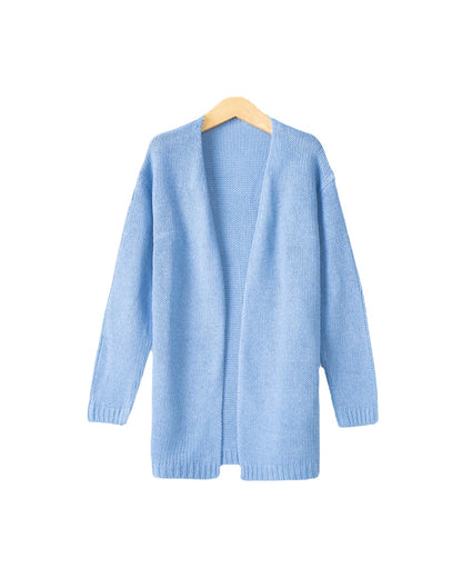 Dames Gilet ouvert en tricot avec coupe décontractée et poches Chic und Stil