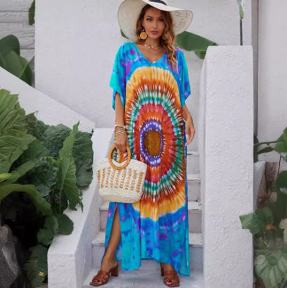 Femmes Bohemian robe de plage en drap de papillon Chic und Stil