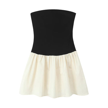Robe sans bretelles pour dames avec jupe évasée Chic und Stil