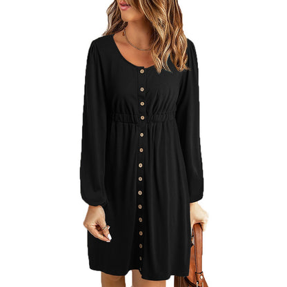 Robe d'été pour femmes avec coupe cintrée et manches longues Chic und Stil