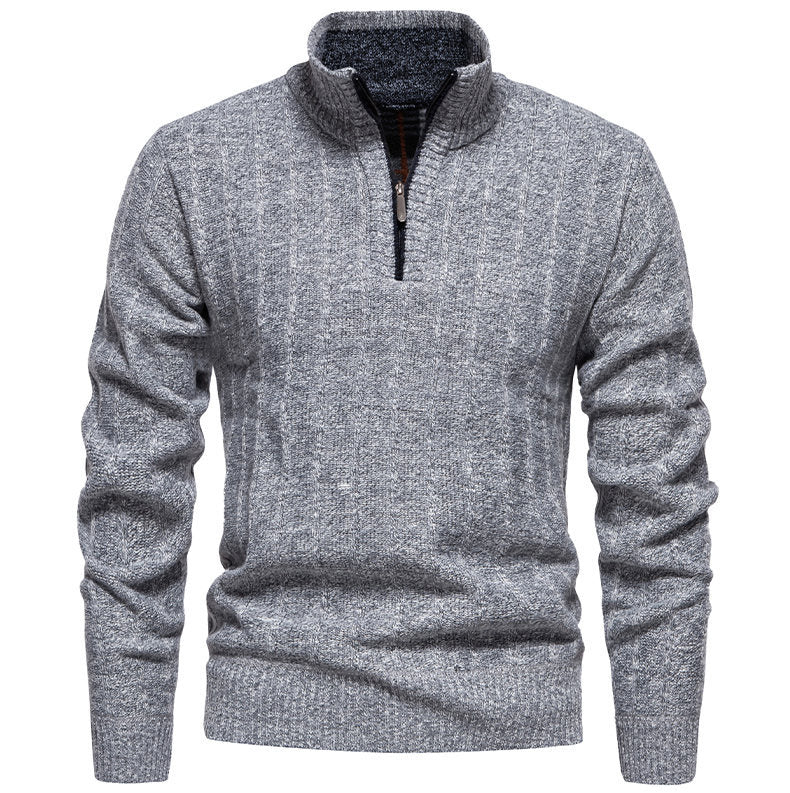 Pull homme avec col montant et fermeture éclair Chic und Stil