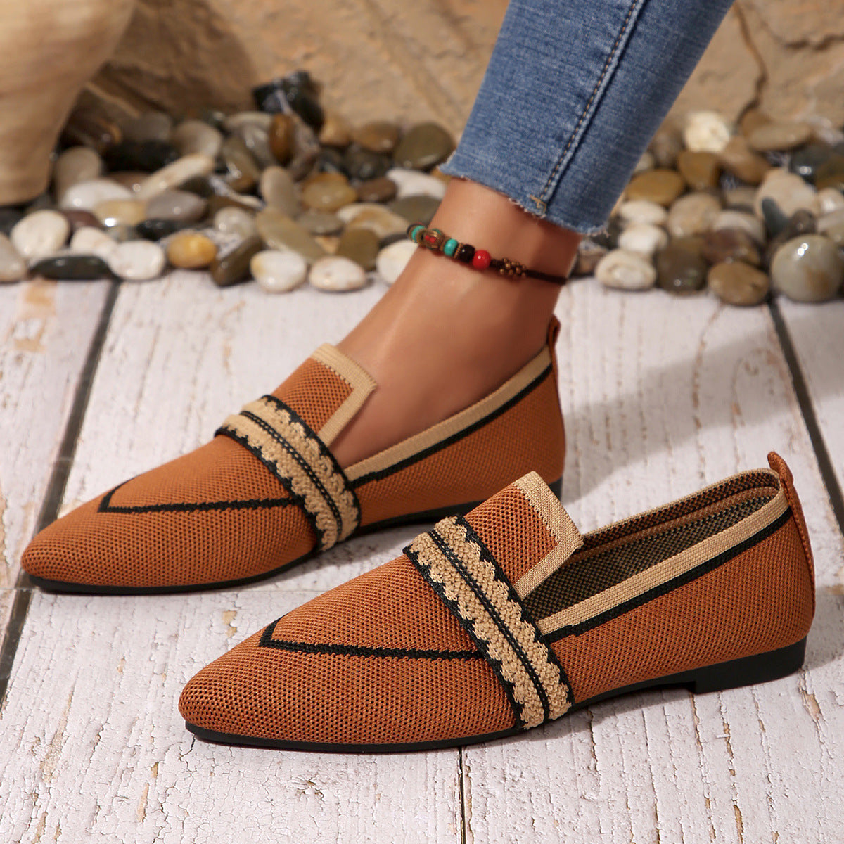 Dames Élégantes Mocassins Chic und Stil