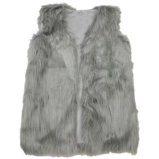 Dames Élégante Gilet en Fausse Fourrure Chic und Stil