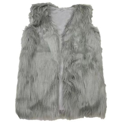 Dames Élégante Gilet en Fausse Fourrure Chic und Stil