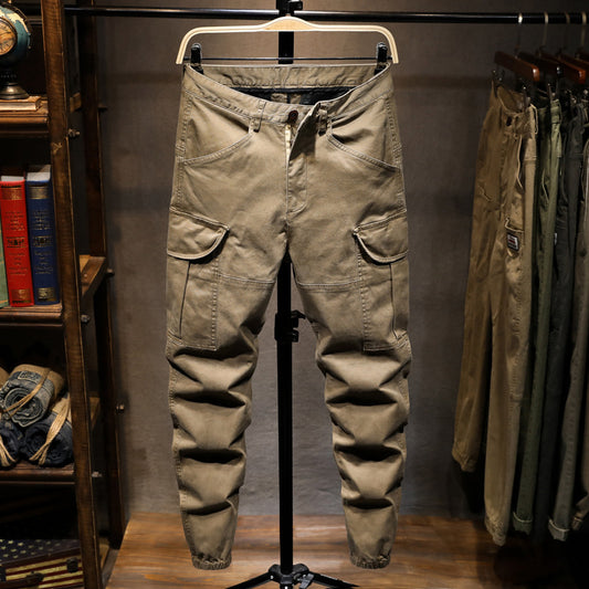 Men's cargo pants with multifunctional pockets and elastic waist Chic and Style