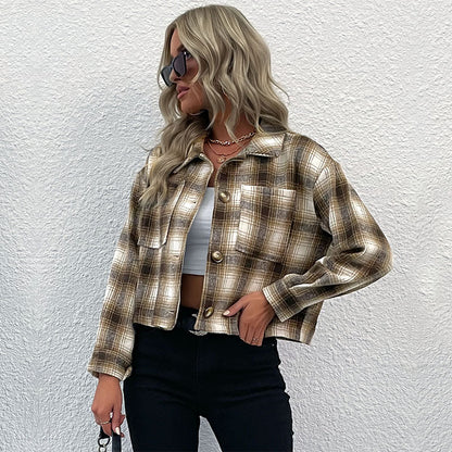 Chemise oversize à carreaux Chic und Stil pour femmes