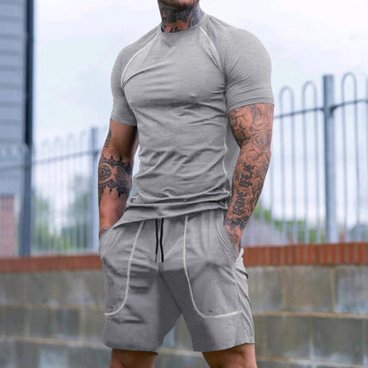 Ensemble de t-shirt à manches courtes sportif pour hommes et de shorts confortables Chic und Stil