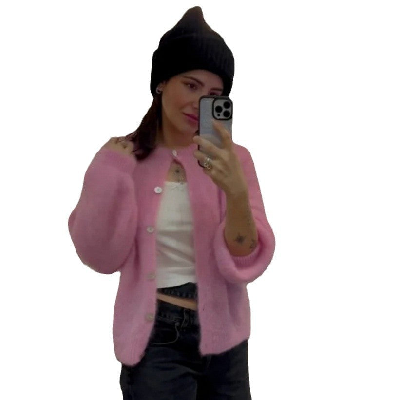Dames Pull-over en tricot confortable avec coupe oversize et détails de boutons Chic und Stil