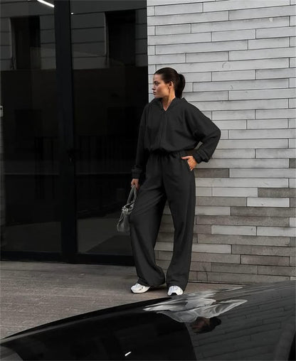 Dames confortable combinaison avec capuche Chic und Stil