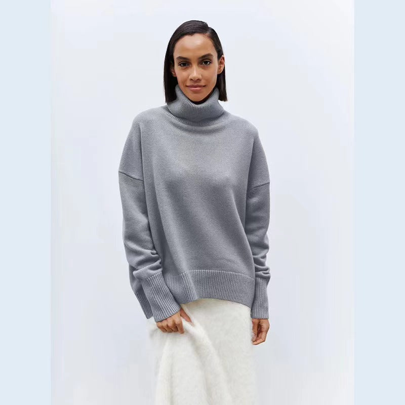 Pull à col loop pour femmes en matériau doux Chic und Stil