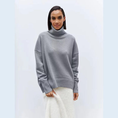 Pull à col loop pour femmes en matériau doux Chic und Stil
