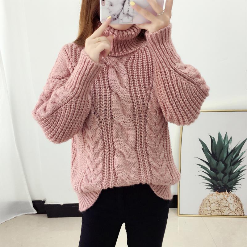 Pull en grosse maille pour femmes avec col montant et design de torsades texturé Chic und Stil