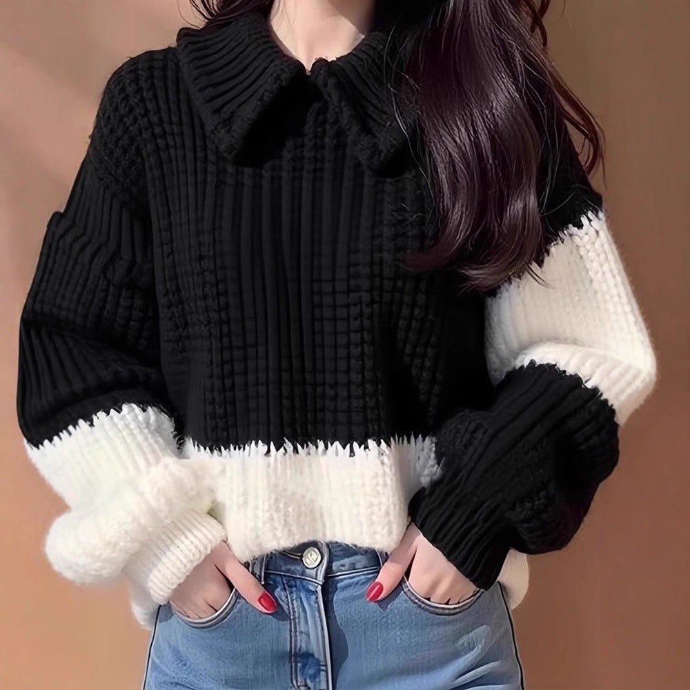 Pull en tricot élégant pour femmes avec col chic Chic & Stil