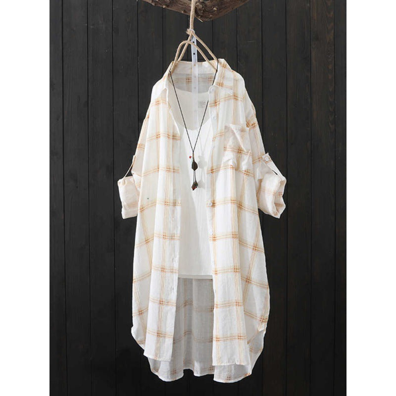 Chemise shirt à manches longues en flanelle pour femmes Chic und Stil