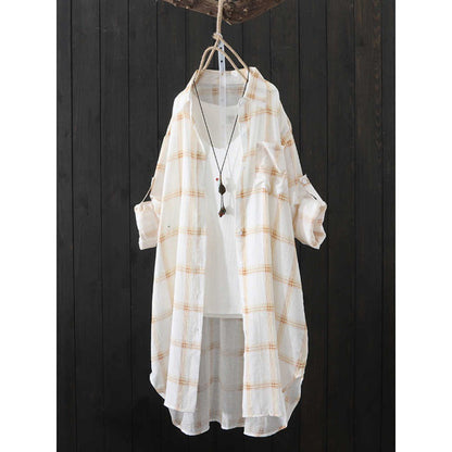 Chemise shirt à manches longues en flanelle pour femmes Chic und Stil