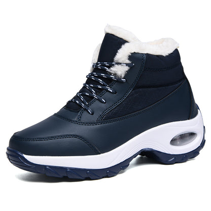 Bottes d'hiver pour femmes avec col en fausse fourrure à la mode et semelle antidérapante Chic und Stil