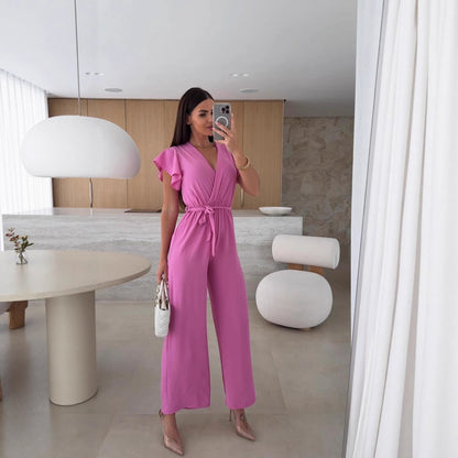 Dames Élégant Combinaison Enveloppante Chic und Stil