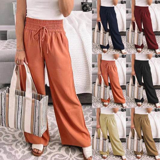 Pantalon de loisirs ample pour femmes avec taille élastique et poches pratiques Chic und Stil