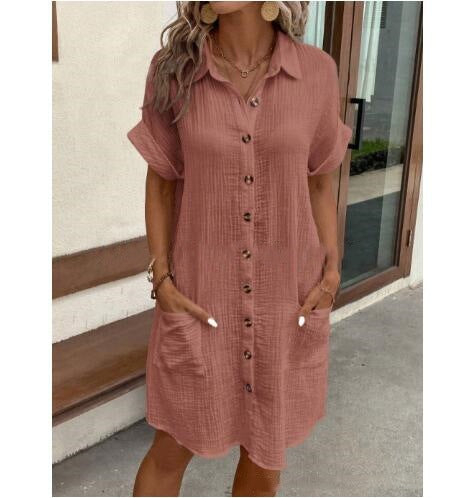 Robe chemise pour femmes avec poches pratiques et design bouton élégant Chic und Stil